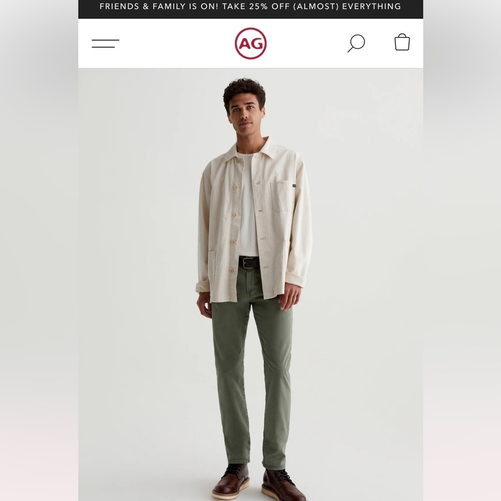 AG Jeans - Adriano Goldschmied - The Tellis Pant - Slim Fit - Men’s - Green - 33